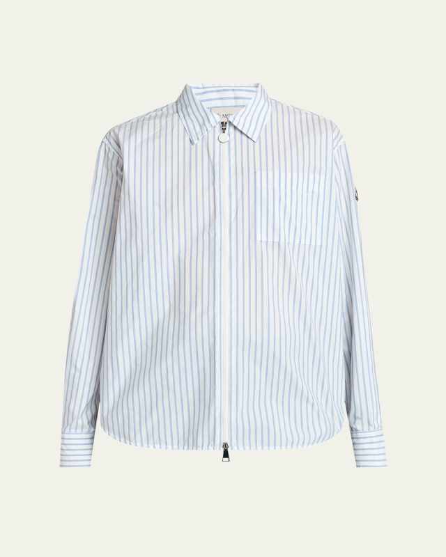 Stripe Long-Sleeve Zip Shirt